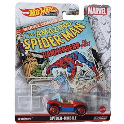 Immagine di SPIDERMAN Uomo Ragno Auto SPIDER MOBILE Dune Buggy Spidey Scala 1:64 Lunghezza circa 6cm FLD31