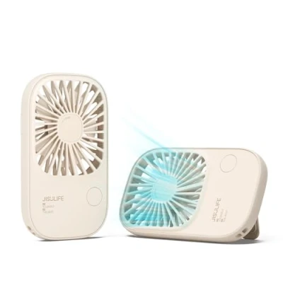 Immagine di JISULIFE Ventilatore Portatile, Mini Ventilatore, USB Ricaricabile con 3 Velocità, per Ciglia a Batteria Ragazze Bambini Donne Uomini Viaggi Marrone