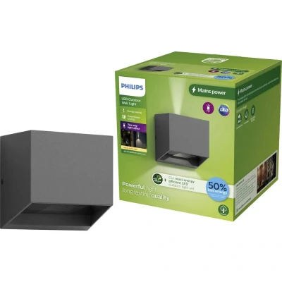 Immagine di Philips Lighting Alix 929004140901 Lampada da parete per esterni a LED (monocolore) 8.6 W Antracite