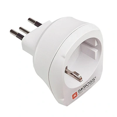 Immagine di POLY POOL PP0436 Adattatore da Viaggio Europe To Switerzland Smart e Compatto Skross con Spina Tedesca Schuko 16A Presa Svizzera 10A 2P+T