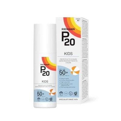 Immagine di P20 ® Crema solare spf 50 bambini ad altissima resistenza all&#039;acqua per una protezione affidabile contro i raggi UVA e UVB 100 ml