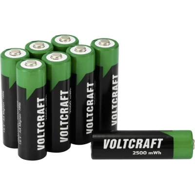 Immagine di VOLTCRAFT VC 16044355 Batteria ricaricabile Stilo (AA) NiZn 1500 mAh 1.6 V 8 pz.