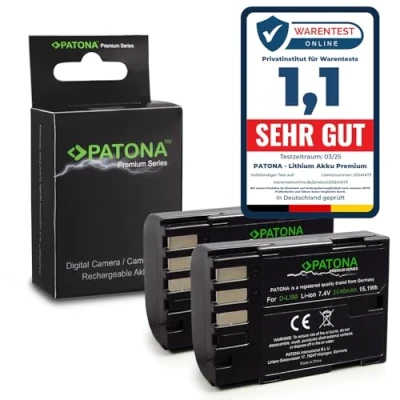 Immagine di PATONA 2x Premium Batteria Ricambio per Pentax D Li90 Batterie Compatibile con 645D, K 01, 3 II, 5 7 DSLR