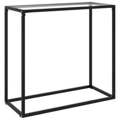 Immagine di vidaXL Tavolo Consolle Trasparente 80x35x75 cm in Vetro Temperato