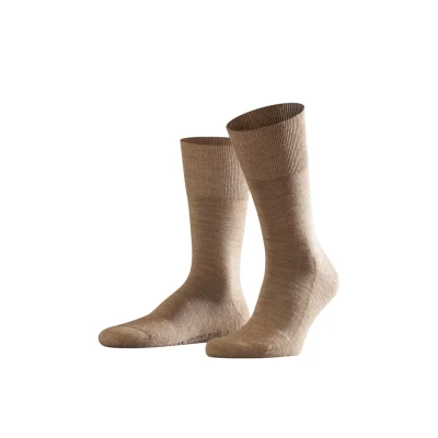 Immagine di FALKE Airport Plus M SO lana cotone tinta unita 1 paio, Calzini Uomo, Marrone (Nutmeg Melange 5410), 41 42