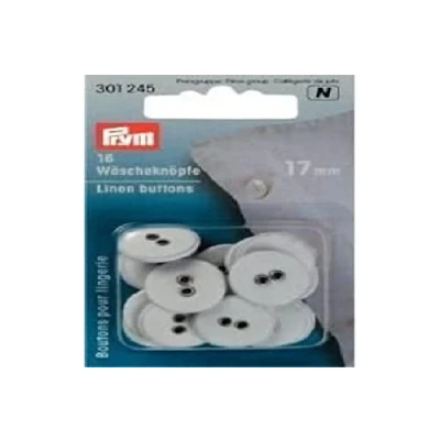 Immagine di Prym Buttons, White, 17 mm, Weiß, 16 Stück