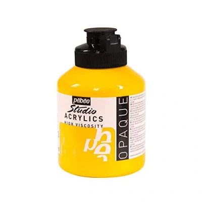 Immagine di Pébéo 179023 Fine Studio Acrilici, Giallo di cadmio Medio Imitazione, 500 ml, unità