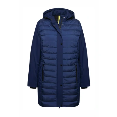 Immagine di ULLA POPKEN Giacca Hybrid di Softshell HYPRAR con trapuntatura, Collo Alto e Cappuccio Blu Notte 50+ 833334740