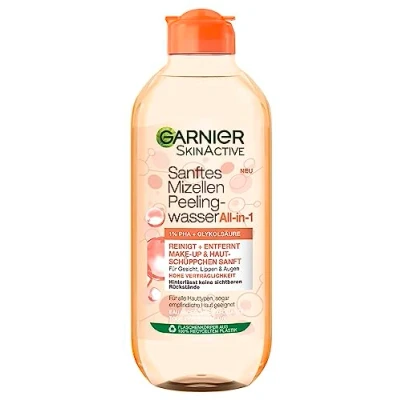 Immagine di Garnier SkinActive Acqua detergente delicata micellare con effetto esfoliante all in 1, pulisce e rimuove delicatamente il trucco le cellule della pelle, 400 ml