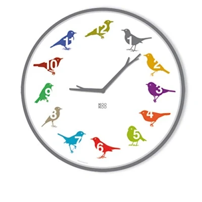 Immagine di KOOKOO UltraFlat colore, orologio con 12 uccellini native e registrazioni sonora originali dalla natura, quadrante sorprendente