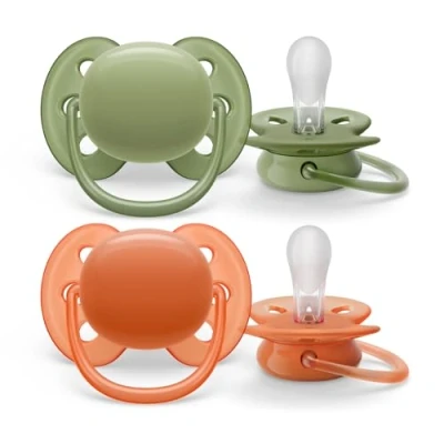 Immagine di Philips Avent ultra soft, ciucci morbidi e flessibili per bambini dai 18 mesi in su, senza BPA, con custodia da trasporto sterilizzatore, confezione 2 (modello SCF093/01)