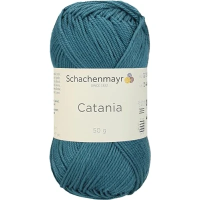 Immagine di Schachenmayr Catania Filati per Maglieria e Uncinetto in Cotone, Colore Nr. 391 Blu Petrolio 1 Pezzo