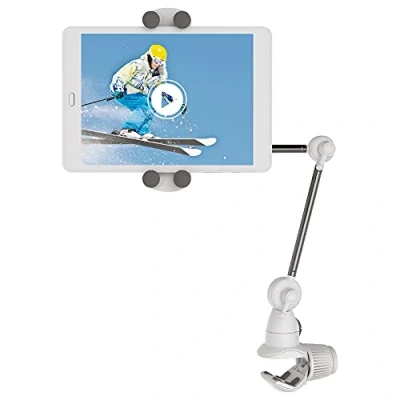 Immagine di Barkan Supporto per tablet dispositivi da 4 a 12 pollici, portatile, multi posizione, rotazione 360 gradi, compatibile con Apple iPad/Air/Mini, Samsung Galaxy Tab, morsetto solido,