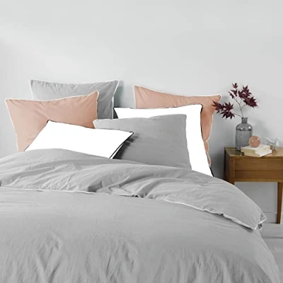 Immagine di Douceur d&#039;Intérieur Parure da letto 1644242 Morbidezza Interno, 3 pezzi, 260 x 240 cm, Grigio, 100% Cotone, Linette