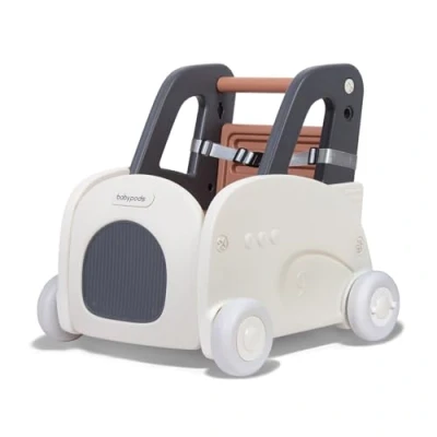 Immagine di Leogreen Upgrade girello per bambini 4 in 1, multifunzione, evolutivo, con velocità regolabile, camminatore, carrello da passeggio, auto, ruote giocattolo 1 anni e più