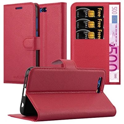 Immagine di Cadorabo Custodia Libro per Honor 9 in ROSSO CARMINIO con Vani di Carte, Funzione Stand e Chiusura Magnetica Portafoglio Cover Case Wallet Book Etui Protezione