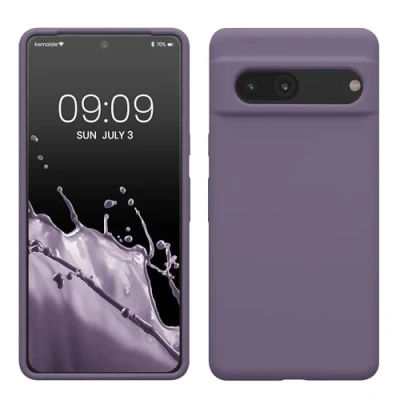 Immagine di kwmobile Cover per Google Pixel 7 Custodia Back Case Smartphone in Silicone TPU Protezione Gommata Iris pallido