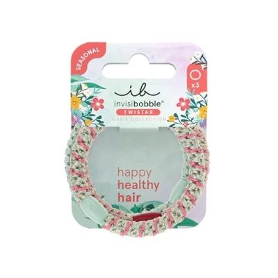Immagine di invisibobble TWISTAR Oasis Mint Braids Set di 3 elastici twist per capelli Tenuta delicata trecce, chignon &amp; in fresche tonalità primaverili sicura, sani
