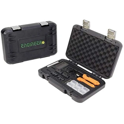 Immagine di Handy Crimp PAD 02 Tool Kit&#039; Set di crimpatura universale precisione versatile con fustelle intercambiabili. Made in Japan. ENGINEER,Orange