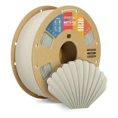 Immagine di OVERTURE Filamento Matte PLA 1.75mm, 1kg Bobina (2.2lbs) Opaco Filamenti per Stampante 3D, Neatly Wound Precisione Dimensionale +/ 0.02 mm, Beige
