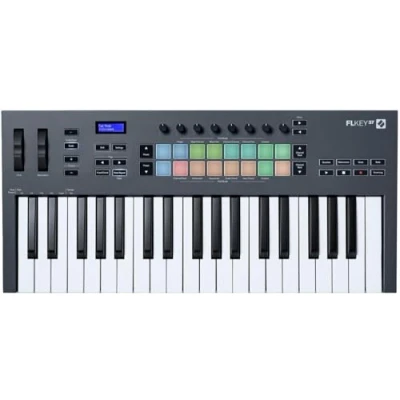 Immagine di Novation FLkey 37 Controller MIDI a tastiera, con integrazione per FL Studio, Modalità Accordi e Scala. Tutto il software di cui hai bisogno produrre la tua musica