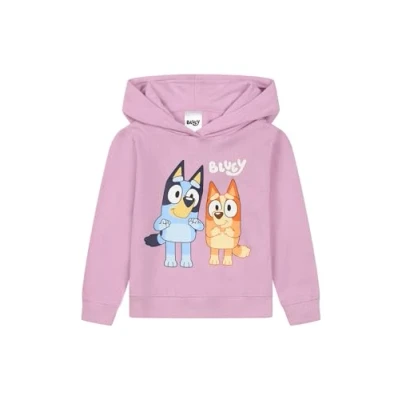 Immagine di Bluey Felpa con cappuccio in cotone per bambine, Viola, 6 7 Years