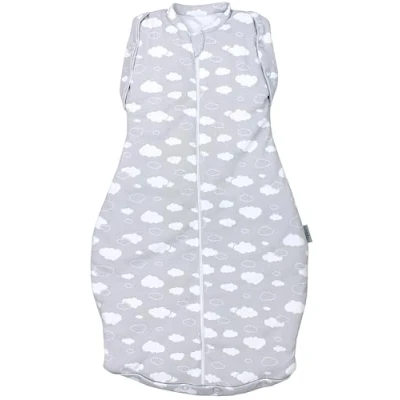 Immagine di TupTam Baby Pucksack Materiali certificati OEKO TEX Coperta Swaddle Sacco a pelo imbottito 2,5 TOG unisex, Non 0,5 TOG/Grigio nuvola, 0 3 mesi