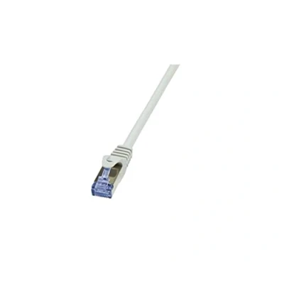 Immagine di LogiLink CQ3022S RJ45 cavo di rete, patch CAT 6A S/FTP 0.50 m Grigio Ritardante fiamma, con protezione 1 pz.