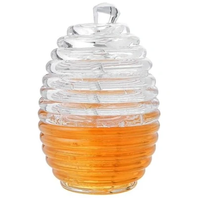 Immagine di VIFER Vaso di Honey 265 ML Barattolo Barattoli per in PC Vasetto Trasparente a Forma Alveare Conservare e Distribuire