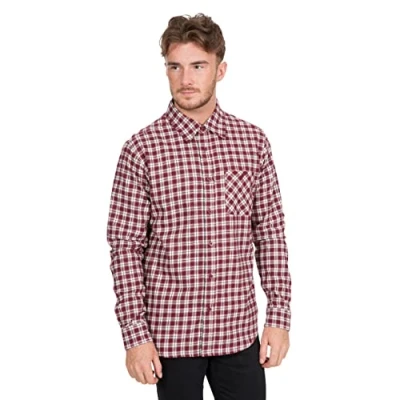 Immagine di Trespass Sailfoot, Camicia Uomo, Rosso, a Scacchi (RCH), M