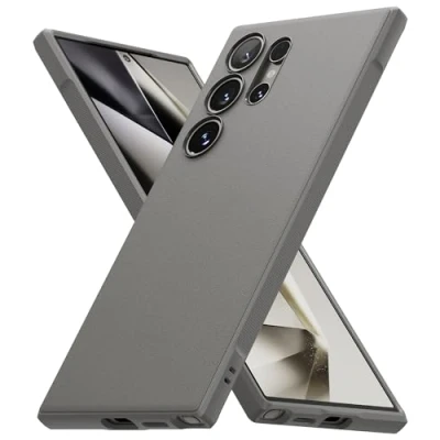Immagine di Ringke Onyx Compatibile con Cover Samsung S24 Ultra, Custodia Calza Perfettamente Antiscivolo Anti Impronte Graffio Resistente Disegnato per Galaxy Ultra Gray