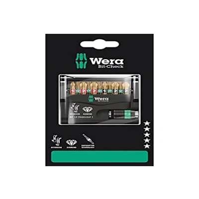 Immagine di Wera Bit Check 12 Diamond 1 SB 05136392001 Kit inserti 1/4 (6.3 mm) incl. porta
