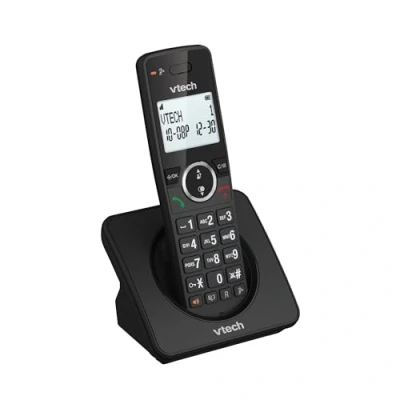 Immagine di VTech ES2000 Telefono senza fili DECT con blocco chiamate, amplificatore di volume, ID chiamante/chiamata in attesa, 18 ore autonomia, schermo e tastiera retroilluminati, modalità ECO