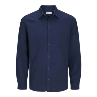 Immagine di JACK&amp;JONES PLUS Jjjoshua Fall Maglietta in Flanella Camicia Casual, Blu Navy/Dettaglio: Tinta Unita, 5XL Uomo