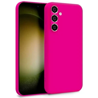 Immagine di MyGadget Cover per Samsung Galaxy S23 FE Custodia in Silicone Morbido a Doppio Strato Case con Protezione Fotocamera &amp; Fodera Interna Antigraffio Magenta Rosso