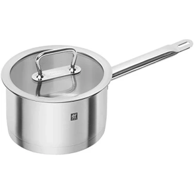 Immagine di Zwilling J.A. Henckels Japan 65125 180 Pro Casseruola da 18 cm (con coperchio in vetro), pentola con una sola mano, struttura inferiore a 3 strati, compatibile induzione,