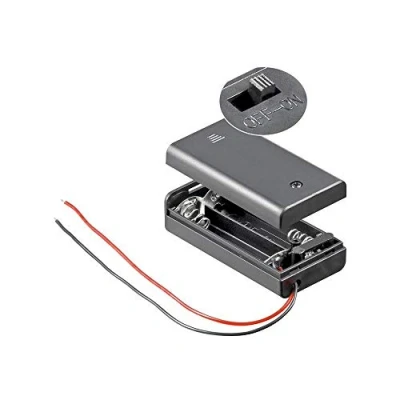 Immagine di Goobay 12443 Contenitore portabatterie 2x Stilo (AA) Cavo (L x L A) 68.4 35.4 18.6 mm