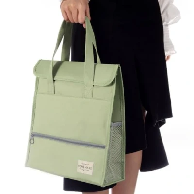 Immagine di Borsa portadocumenti formato A4, in tela, portatile, impermeabile, con cerniera, per studenti, ufficio, viaggio, manico, donne e uomini
