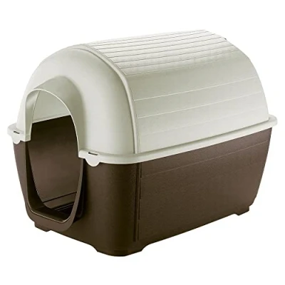 Immagine di Ferplast Cuccia da Esterno per Cani Kenny 03 Casetta in Resina Termoplastica Resistente Urti e Raggi UV, Sistema di Drenaggio, Griglia L&#039;Aerazione, Smontabile, 60 X 89 cm