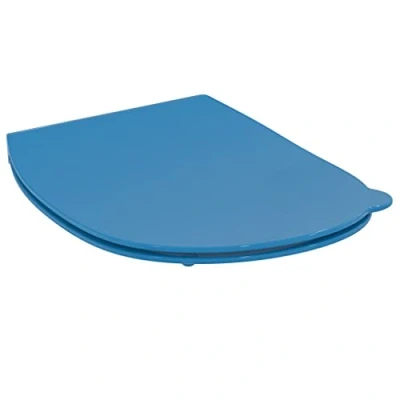 Immagine di Ideal Standard Contour 21, Copriwater con chiusura normale, Copri WC completo per scuole filo parete e sospeso, S453636, Blu