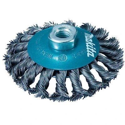 Immagine di Makita D 39861 Cepillo de alambre 100 mm insercion m14 con forma oblicuo trenzado 0,3