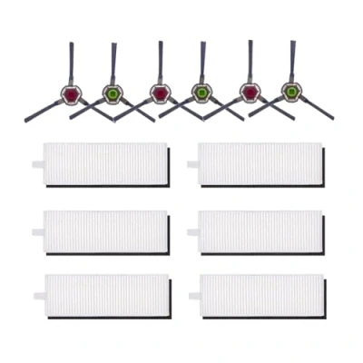 Immagine di GYing 12 Pack Accessori Kit Per Deebot OZMO U2 Pro Ecovacs Robot Aspirapolvere, 6 Spazzola Laterale, Filtro HEPA