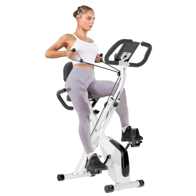 Immagine di Botifly Cyclette pieghevole per la casa 4 in 1 ergometro casa, 150 kg, portata con resistenza magnetica regolabile e display LCD fitness bike sensori a pulsazioni manuali