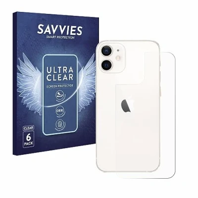 Immagine di savvies (6 Pezzi Pellicola Protettiva per Apple iPhone 12 mini (Posteriore) Protezione Schermo Trasparente