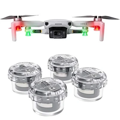 Immagine di Motutech Set di 4 luci volo, per DJI Mini 3 Pro Mavic AIR 2S / FPV/Mavic 2/Mini/Air 2/Air/Mavic 2/Mavic lampeggianti colorati, avvertimento