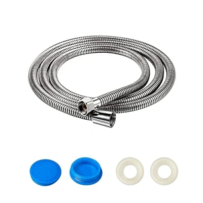 Immagine di YEYIT Tubo Doccia in Acciaio Inox 2M Flessibile Universale Anti Twist ed Esplosione Flessibili A Prova di Perdita con 2 Rondelle per Sostituire il Soffione
