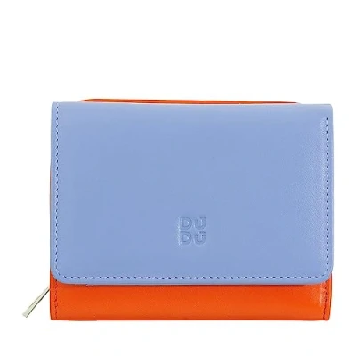 Immagine di DUDU Portafoglio donna piccolo RFID in pelle multicolore Colorful Blu pastello