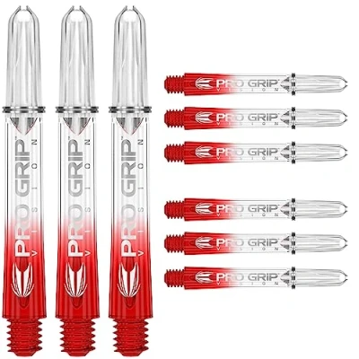 Immagine di Target Darts 3 x Sets di Rosso PRO Grip Vision Steli dardo Intermedio 9 Alberi per Freccette in Totale