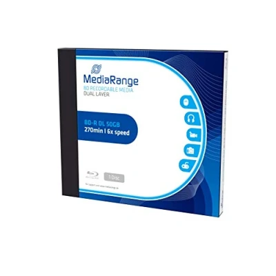 Immagine di MediaRange BD R 50GB MR506 Blu ray registrabile (BD R) Confezione da 1