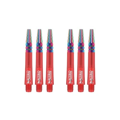 Immagine di RED DRAGON Nitrotech Ionic Alberi Freccette Aste Corti Rosso 2 Set per Confezione (6 in Totale)